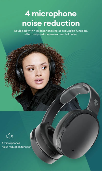 Skullcandy Hesh ANC Over-Ear Wireless Headsets Long Endurance Headphones Bluetooth Gaming Sports Volume Control Earphones