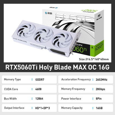 GALAX RTX5060Ti MAX OC Gaming 128-bit GDDR7 Desktop Video Card Graphics Card 5060ti rtx 5060 ti