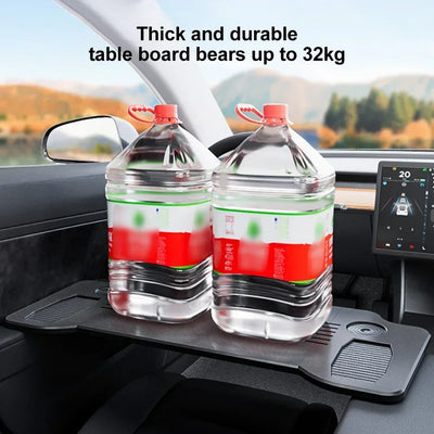 Car Laptop Desk Folding Steering Wheel Table Food Tray For Tesla Model 3 / Y Auto Steering Wheel Laptop Desk Drinks Tray Holder