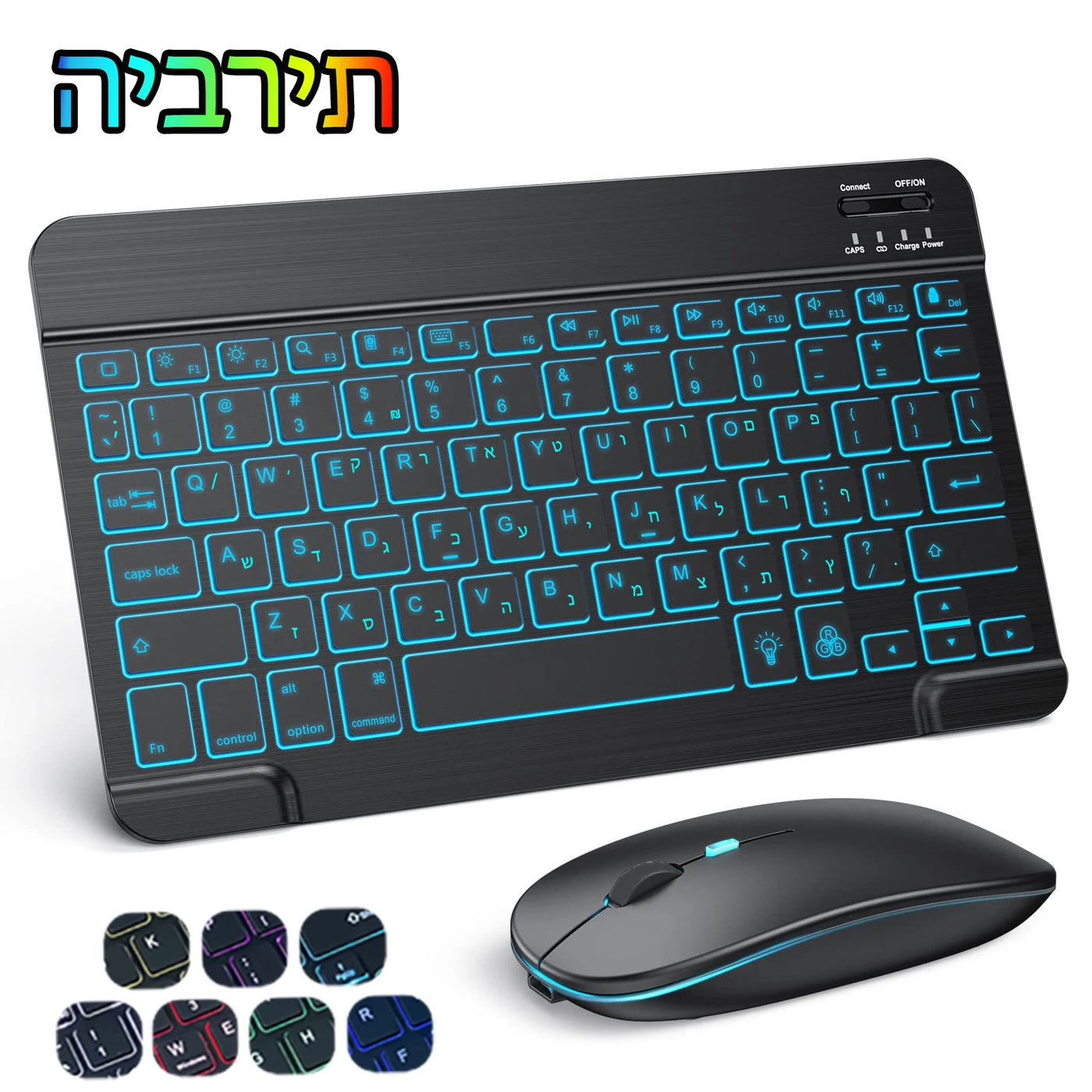10 inch Backlit For iPad Keyboard and Mouse Backlight Bluetooth Keyboard For IOS Android Windows Wireless Keyboard and Mouse