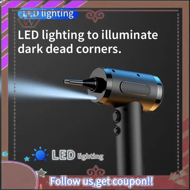 Latest Portable Compressed Air Duster Blower Cleaner USB Charging Computer Household Blower Cleaner Car Powerful Cleaning Durabl