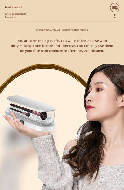 Xiaomi 47khz Ultrasonic Cleaner Portable Intelligent Multifunctional Transparent Cleaning Machine Jewelry Rings Glasses Watches