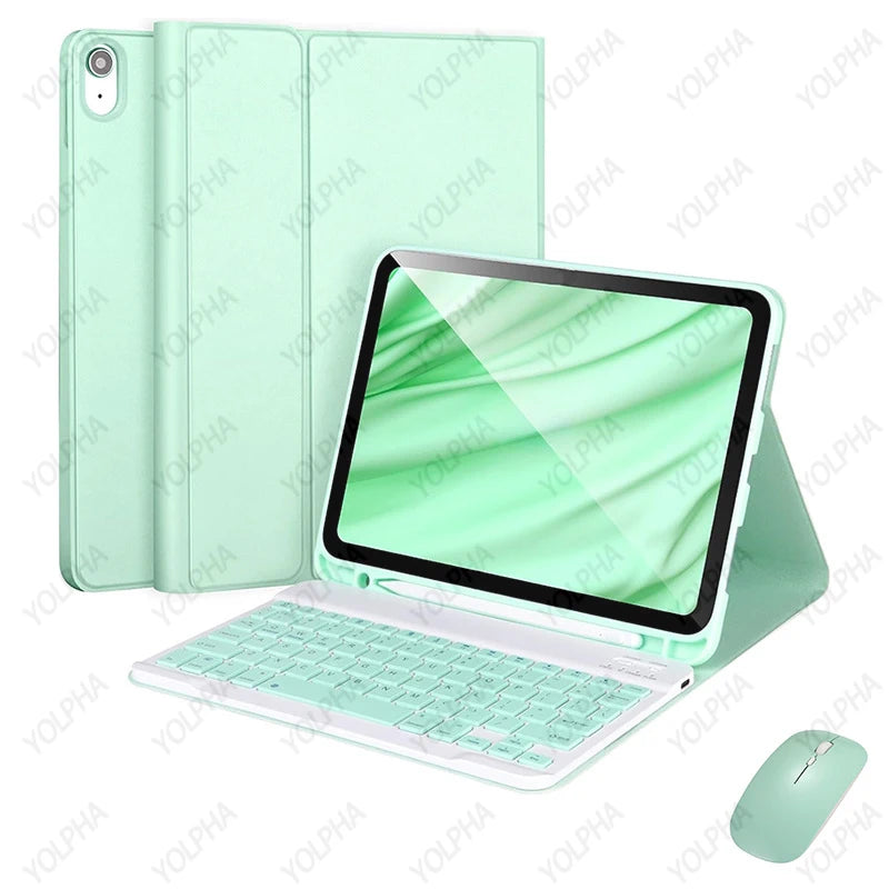 iPad 10th Gen Case with Keyboard Wireless Detachable Folio Keyboard Cover with Mouse Pencil Slot for iPad 10th Gen 10.9Inch 2022