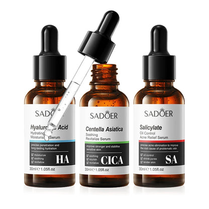 1/3pcs SADOER Salicylic Acid Centella Asiatica Hyaluronic Acid Serum for Face Moisturizing