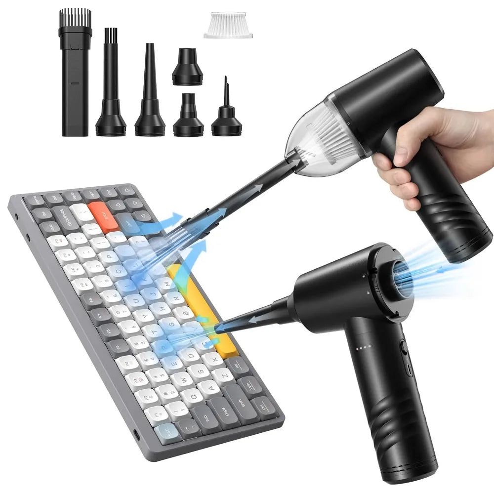 7000Pa PC Keyboard Cleaner 6000mAh  Compressed Air Duster MIni Car Vacuum Cleaner 2 In 1 Air Blower