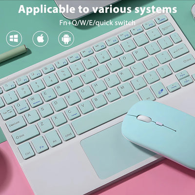 Wireless Keyboard with Touchpad for Android iOS Windows Bluetooth Keyboard and Mouse For Samsung Apple Lenovo Phone Tablet