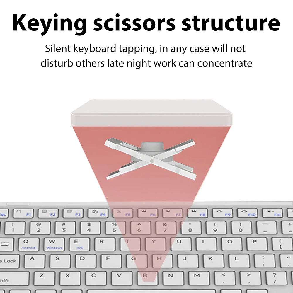 Wireless Keyboard with Touchpad for Android iOS Windows Bluetooth Keyboard and Mouse For Samsung Apple Lenovo Phone Tablet
