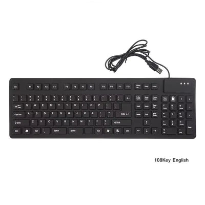 85 Keys Silicon Soft Keyboard USB Plug Play  Wired Gamer Waterproof Russian Keyboard Tablet Desktop Pad PC Tablet