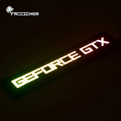 FREEZEMOD Mini VGA Side Light Panel 5V 3PIN A-RGB Graphics Card Luminous Nameplate PC Case Decorative Light Panel AURA SYNC