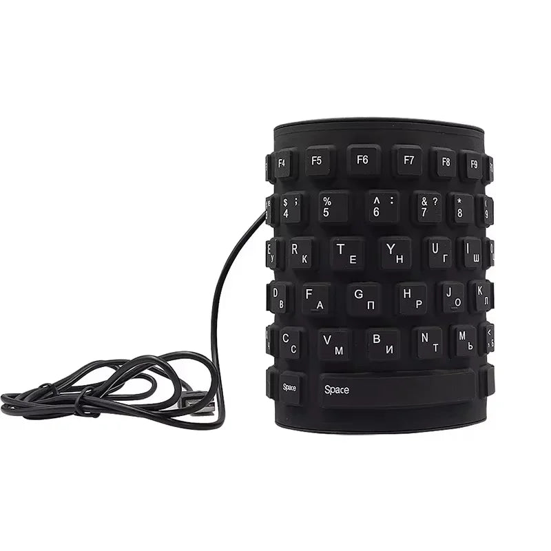 85 Keys Silicon Soft Keyboard USB Plug Play  Wired Gamer Waterproof Russian Keyboard Tablet Desktop Pad PC Tablet