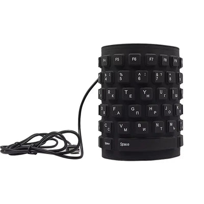 85 Keys Silicon Soft Keyboard USB Plug Play  Wired Gamer Waterproof Russian Keyboard Tablet Desktop Pad PC Tablet