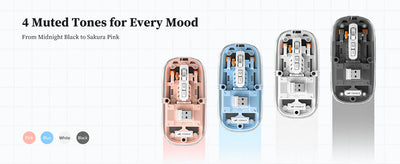 VEOUT E3 Silent Wireless Mouse - Quiet Computer Mice Wireless Mouse for Office Use Comfortable Ergonomic Design