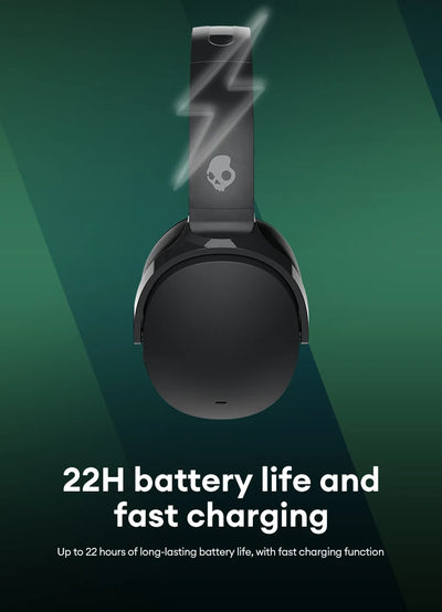 Skullcandy Hesh ANC Over-Ear Wireless Headsets Long Endurance Headphones Bluetooth Gaming Sports Volume Control Earphones
