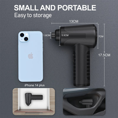 Protable Air Duster for Computer Cleaning 53000RPM Cordless Compressed Air Blower with LED Light for PC computers Keyboard Clean