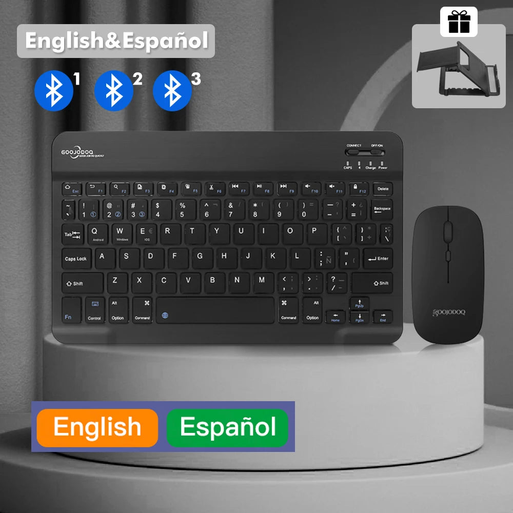 Bluetooth Keyboard Wireless Keyboard and Mouse Teclado for iPad 10th 2022 Xiaomi Samsung Huawei Tablet Android IOS Windows