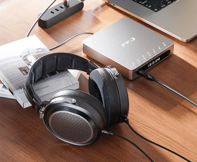 Fiio FT1 Pro Black And Blue Headphones Open Flat Diaphragm Wired Earphones 3.5mm/4.4mm Interchangeable HIFI Custom Headsets