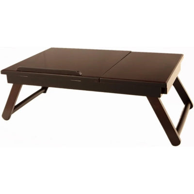 Foldable Wooden Lap Desk with Drawer Perfect Study Reading Work Convenience Easy to Wipe Clean