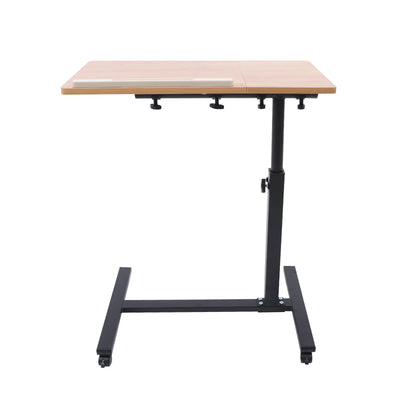 58-90cm Adjustable Height Laptop Desk Rectangle Desktop 4 Universal Wheels (All with Brakes)