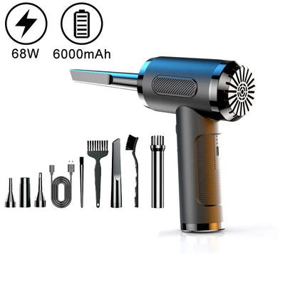 Portable Compressed Air Duster USB Charging Computer Household Blower Cleaner Car Powerful Cleaning Durable A