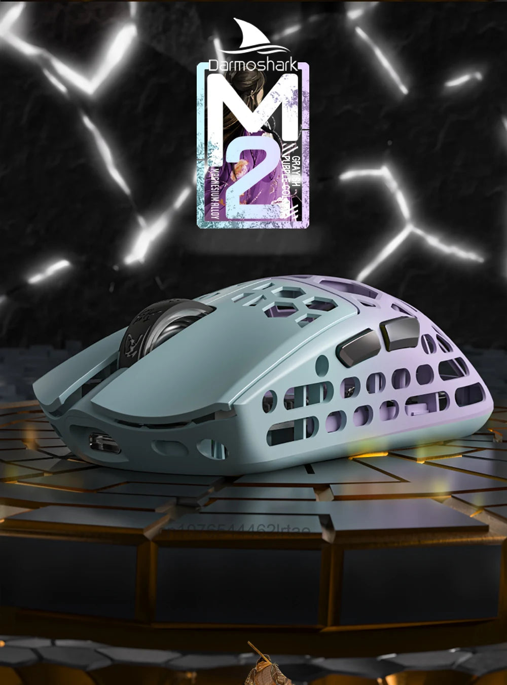 M2 Pro Gaming Mouse Darmoshark Magnesium Alloy Wireless 8K Tri-Mode Computer Game Macro Mouse N52840 PAW3950 40g lightweight