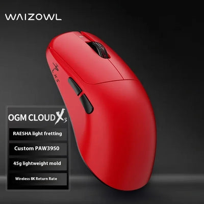 Waizowl OGM CloudXS Gaming Mouse Wireless 3mode E-sports Mice PAW3950 Lightweight Customziation Mouse Computer Accessories Gifts