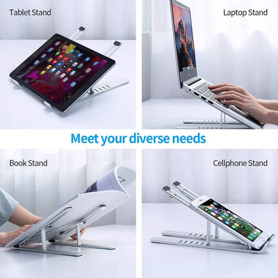 Portable Laptop Aluminium Stand Foldable Notebook Stand For Lapdesk PC Computer Cooling Bracket Laptop Holder
