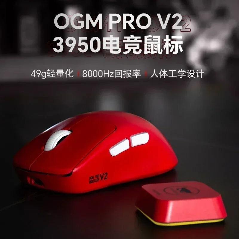 Waizowl Ogm Pro V2 Mouse Three-Mode Wireless Paw3950 30000dpi Gaming Mouse Lightweight Customize Mouse For Desktop Computer Gift