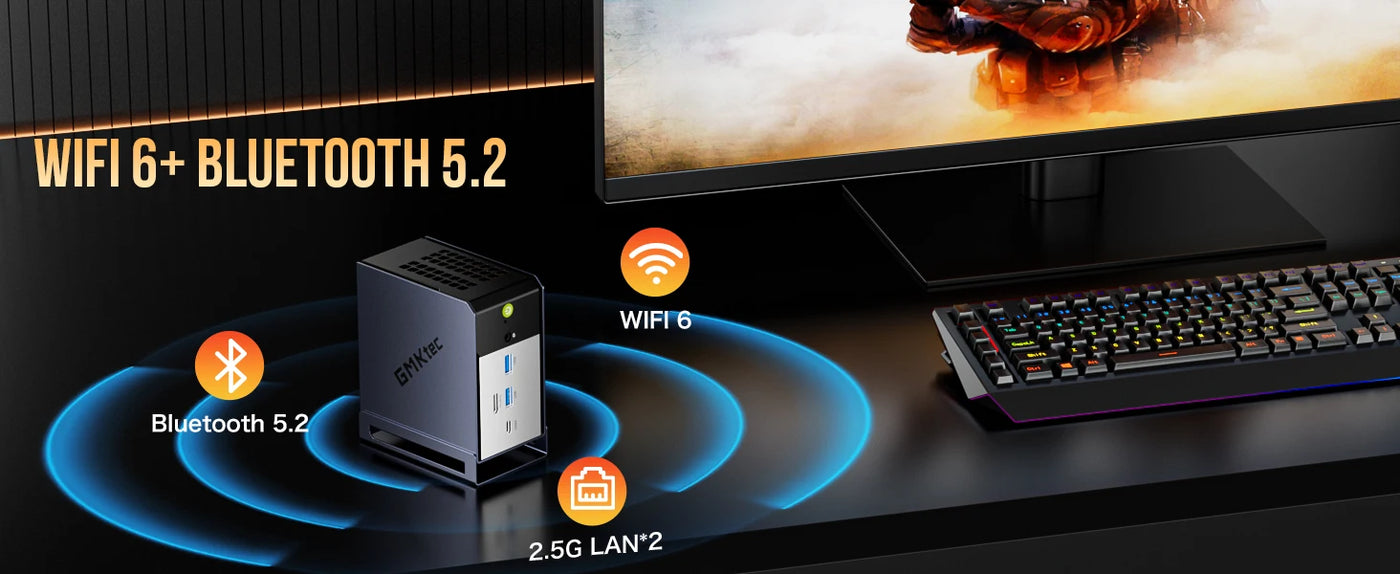 GMKtec EVO-X1 Mini PC AMD AI 9 HX 370 Win11 Pro LPDDR5X