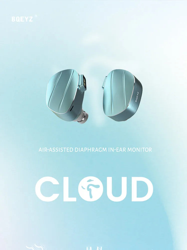 BQEYZ Cloud 10mm LCP Diaphragm Dynamic Driver +Passive Unit In-Ear Monitors Earphone Air-assisted Vibration Circulatlon System