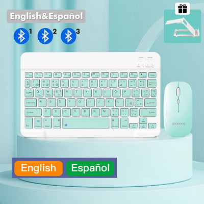 Bluetooth Keyboard Wireless Keyboard and Mouse Teclado for iPad 10th 2022 Xiaomi Samsung Huawei Tablet Android IOS Windows