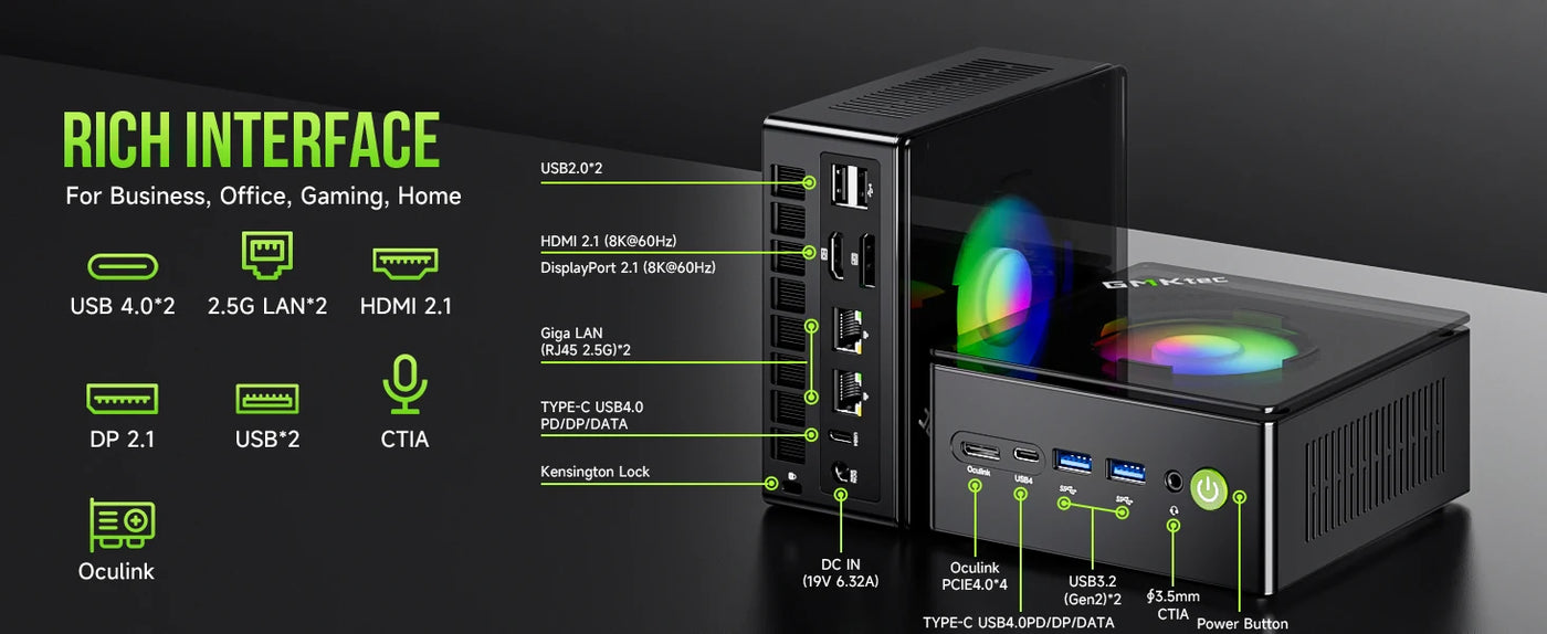 GMKtec K11 Nucbox AMD R9 Gaming Computer