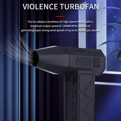 Air Blower 130000RPM Mini Turbo Jet Fan Portable Turbo Fan 52+M/S High Speed Duct Fan Brushless Motor Computer Keyboard Cleaner