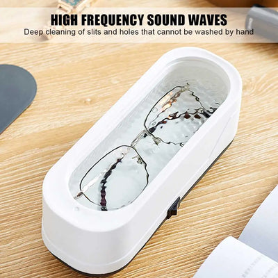Ultrasonic Cleaning Machine 45000Hz High Frequency Vibration USB Charging Battery 360° For Glasses Watch Ring Portable Cleaner