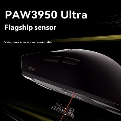 NEW ATK X1 Master Wireless Mouse Dual Mode Connection Paw 3950uitra 30000dpi Ergonomic Design Lightweight E-Sports Gaming Mouse