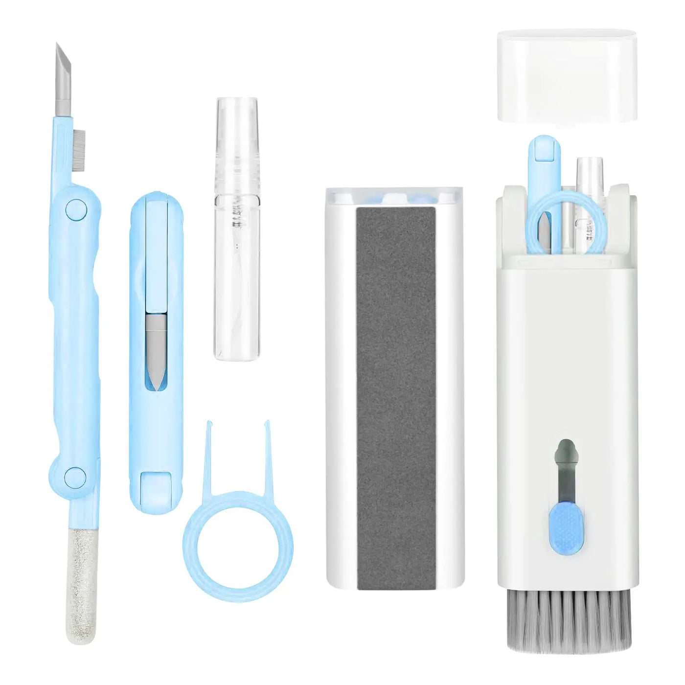7-in-1 Computer Keyboard Cleaner Brush Kit Bluetooth Earphone Cleaning Pen For Airpods 3 Pro Headset Cleaning Tool Keycap Puller