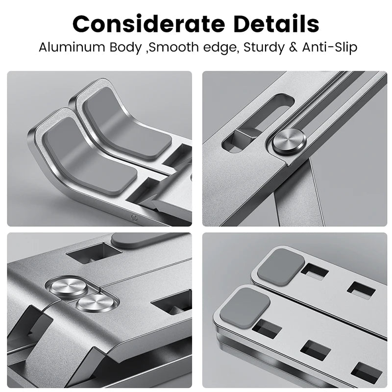 Portable Laptop Aluminium Stand Foldable Notebook Stand For Lapdesk PC Computer Cooling Bracket Laptop Holder