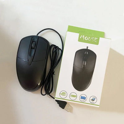 Mouse USB Optical Wired Mouse Laptop Home Office Anti Slip Roller 3D 1200DPI Game Mause Computer Accessories for PC Desktop