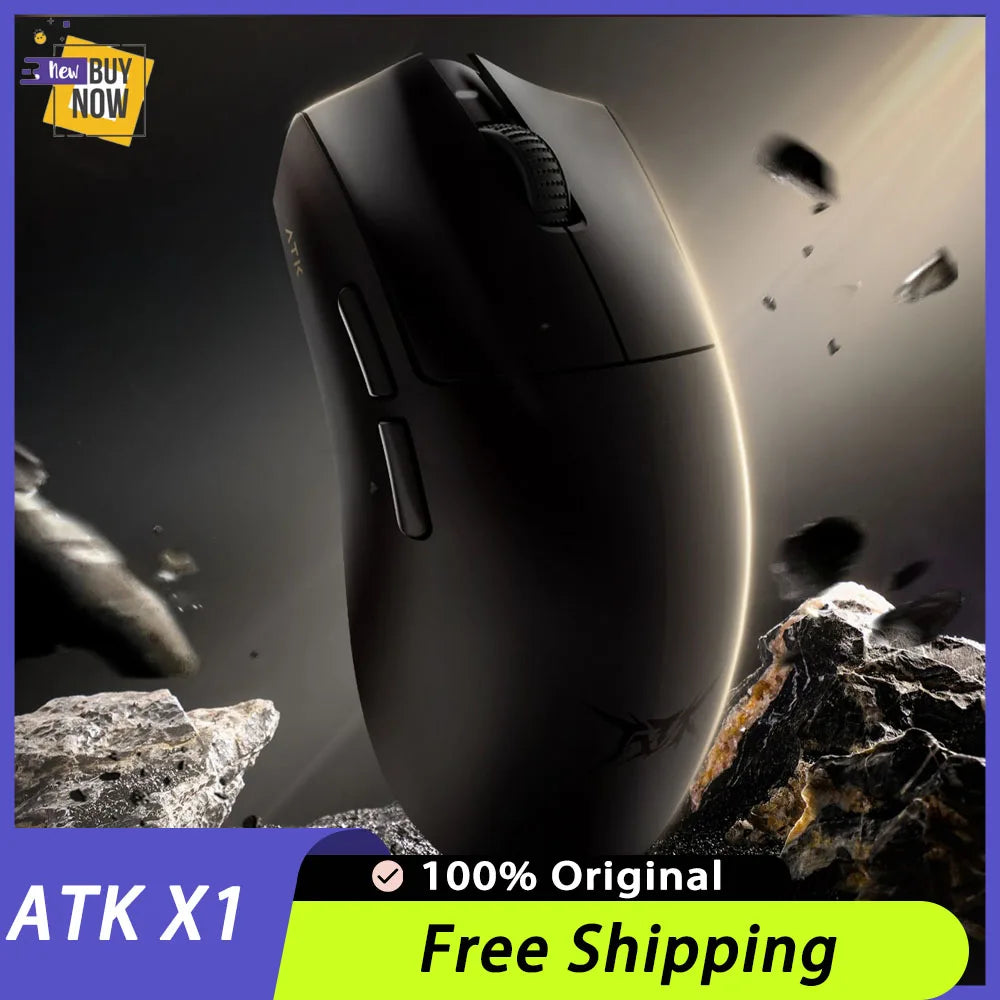 ATK Blazing Sky X1 Pro Max Ultra ULTIMATE Mouse Three Mode Bluetooth Wireless Mouse Paw3950 8K Lightweight FPS E-sports Pc Gamer