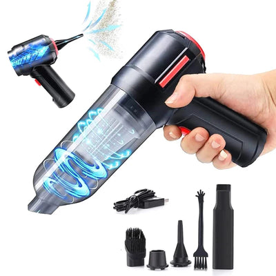 Vacuum Cleaner & Air Blower 2in1 Cordless Mini Air Duster Electric Cleaner Tool for Computer Keyboard PC Piano Pet Laptop