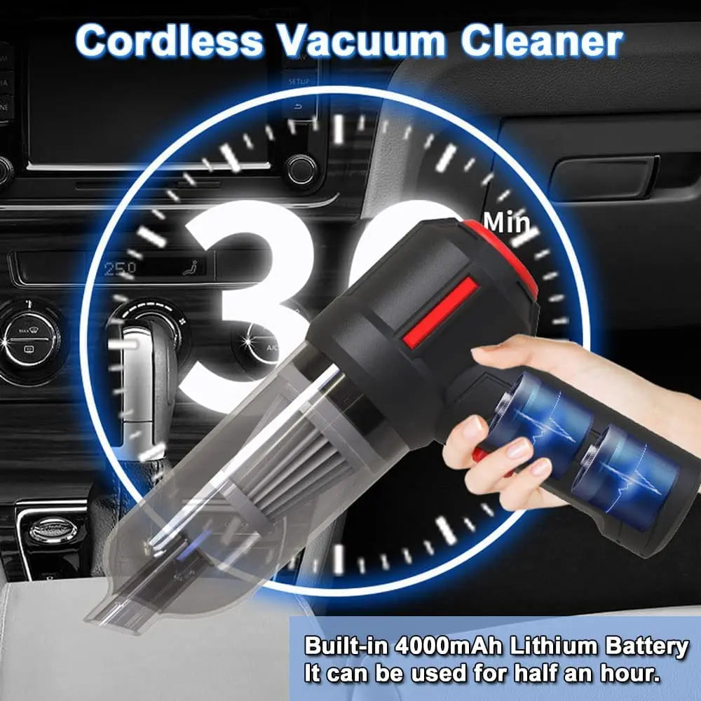 Vacuum Cleaner & Air Blower 2in1 Cordless Mini Air Duster Electric Cleaner Tool for Computer Keyboard PC Piano Pet Laptop