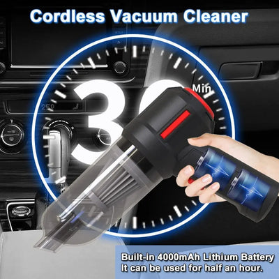 Vacuum Cleaner & Air Blower 2in1 Cordless Mini Air Duster Electric Cleaner Tool for Computer Keyboard PC Piano Pet Laptop