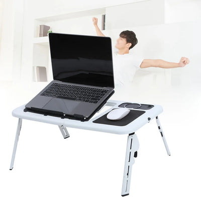 Adjustable Laptop Desk Lightweight Laptop Desk Laptop Notebook PC Folding Portable Car Bed Sofa Desk Stand Table 110lbs Capacity