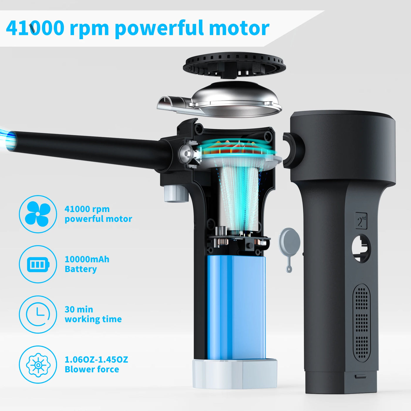 Electric Air Blower for Computer Cleaner,Cordless Air Duster,Replaces Compressed Air Can,Handy Dust for PC Keyboard Cleaning