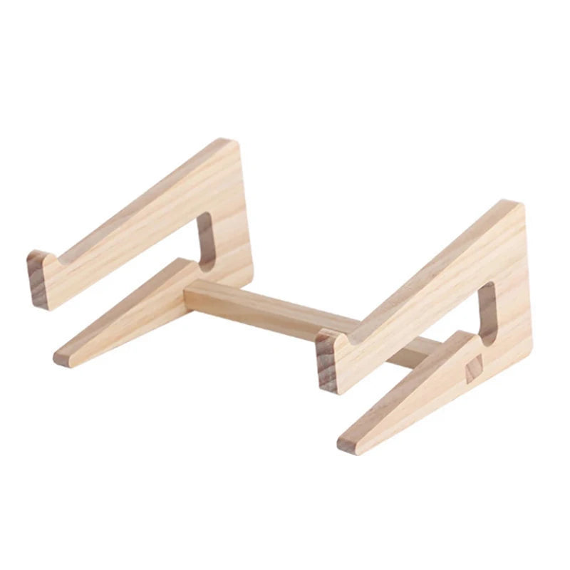 Wood Laptop Stand Assembled Lapdesk Riser For 11-17 inch Laptop Wooden Cooling Bracket For Macbook Dell Reinforced Support Base