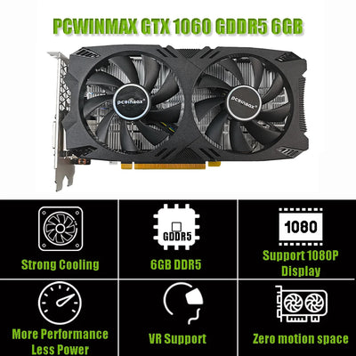 PCWINMAX GTX 1060 6GB Video Card DDR5 192BIT Origina Graphics Card Gaming GPU GTX1060 Placa de Video for Desktop PC