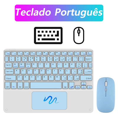 Wireless Keyboard with Touchpad for Android iOS Windows Bluetooth Keyboard and Mouse For Samsung Apple Lenovo Phone Tablet