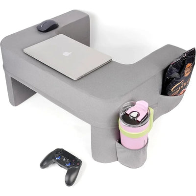 Ergonomic Reading Pillow Gaming Lap Desk with Cup Holder