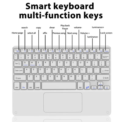 Wireless Keyboard with Touchpad for Android iOS Windows Bluetooth Keyboard and Mouse For Samsung Apple Lenovo Phone Tablet