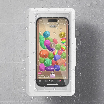 Phone Holder Bathroom Waterproof Home Wall Phone Case Stand Box Self-adhesive Touch Screen Phone Shell Shower Sealing Phone Box