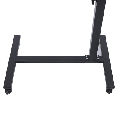 58-90cm Adjustable Height Laptop Desk Rectangle Desktop 4 Universal Wheels (All with Brakes)